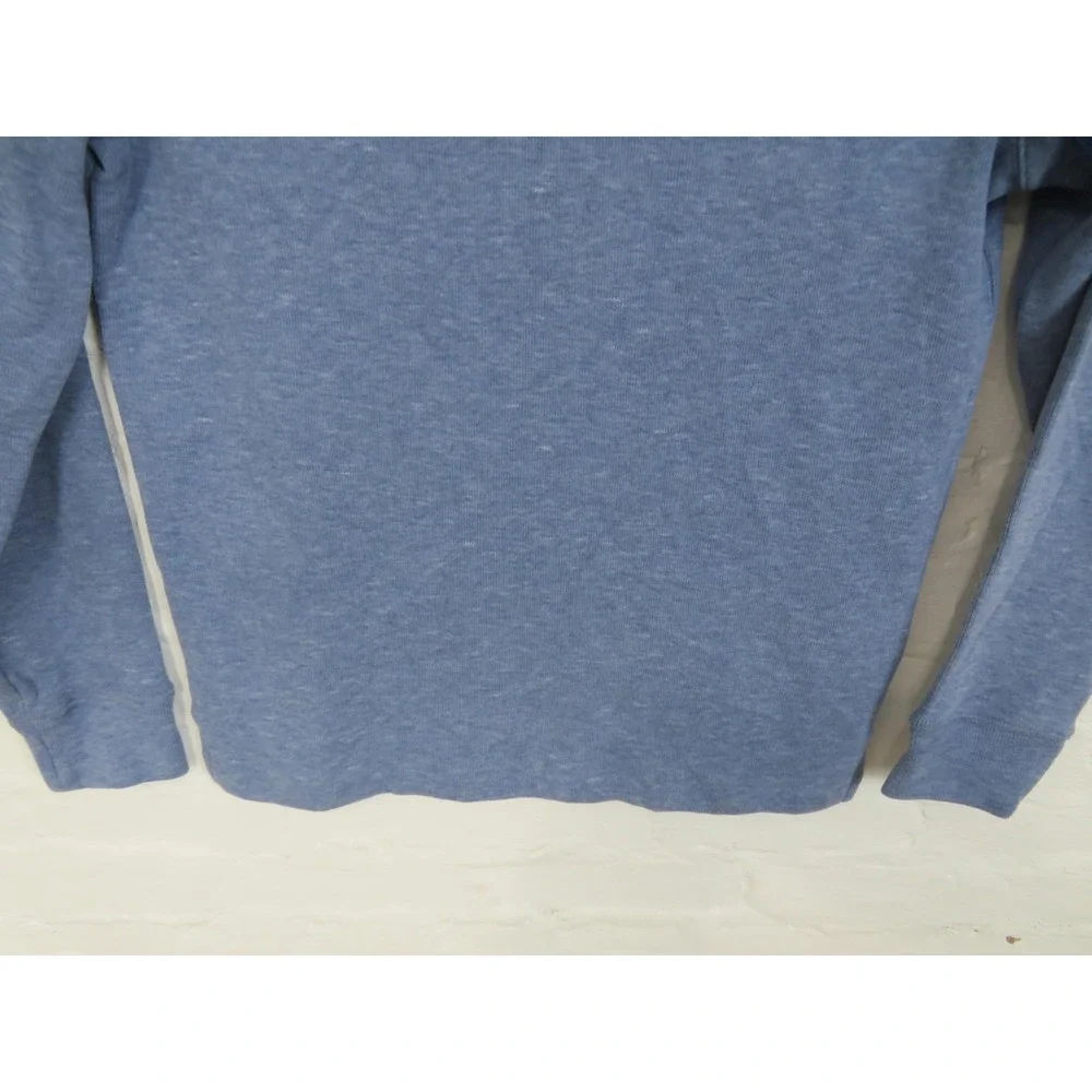 Polo Ralph Lauren 1/4 Zip Sweater Mens Medium Blue Cotton Knit Pullover Logo